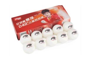Bola Tenis Meja / Bola Pingpong DHS 3star D40+ Cell Free Dual Balls Kuning/Putih (isi 10pcs)
