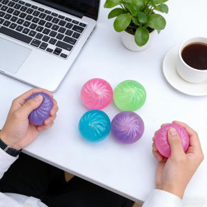 Squishy Stress Balls Squishies Glitter Dumpling Soft Squeeze Decompression Dough Hand Exercise Anti Stress Sensory Fidgets Toy