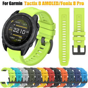 QuickFit 22 26mm Silicone Strap for Garmin Tactix 8 AMOLED 47mm 51mm fenix 8 7 7X Pro Watchband Forerunner 970 955 965 Bracelet
