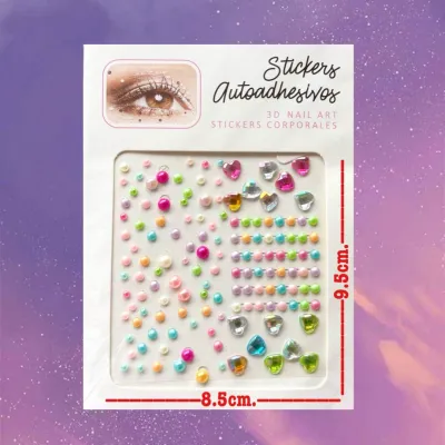 สติกเกอร์เพชรติดหน้า เพชรติดหน้า เพชรติดตา เพชรติดผม 3D ส่งจากไทย🇹🇭 เพชรแต่งหน้า เพชรติดหน้ามีกาวในตัว เพชรติดตา 💎💕