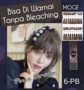 MOGE Profesional 6PB Pinus Brown permanen Tanpa Bleaching 6% 9% 12% 100ml oxydant ( campuran ) cat rambut 100gr 3° socolor Wonder WL ash abu majifasion hair colour