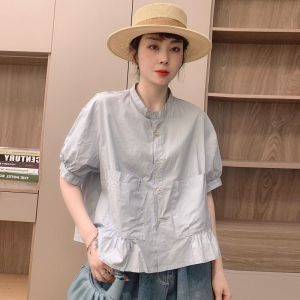 Stylish Easy-match Casual Bubble Sleeve Rejuvenating Shirt