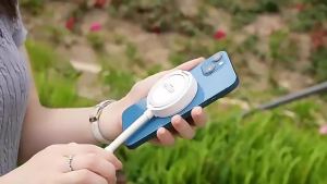 Quạt Mini Cầm Tay Từ Tính Sạc USB Tương Thích Với iPhone Và Ốp Điện Thoại Từ Tính Chất Liệu Nhựa Có Thể Gấp Gọn