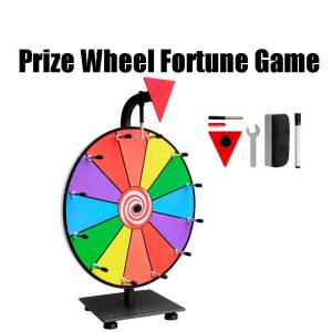 12 Inch Prize Wheel Fortune Game Spin Game With Dry Erase Markers & Eraser