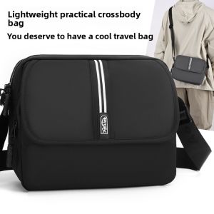 Oxford Cloth Mens Fashion Backpack Single Shoulder Crossbody Bag Multi-Layer Casual Bag Trendy Brand Commuter Bag