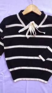 Cardigan Anak Perempuan Atasan Sweater Blouse Rajut Tangan Panjang Tali Pita Beiza Usia 2-12 Tahun