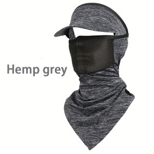 WRELS | Summer Full Face Mask Breathable Anti-UV Neck Flap Wide Brim Cycling Bandana Outdoor Sport Fishing Hiking Sunscreen Ice Silk Cap