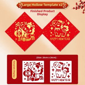KAIYA | Chinese New Year Craft Kit for DIY 2026 Wooden Templates Large