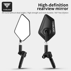 TOSUOD Bicycle Rearview Mirror Wide Range Back Sight Rearview Adjustable Bike Cycling View Mirror