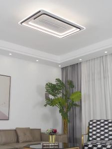 New Style Bladeless Fan Lamp Simple Modern Atmosphere Mute Inligent Ceiling Lamp with Fan