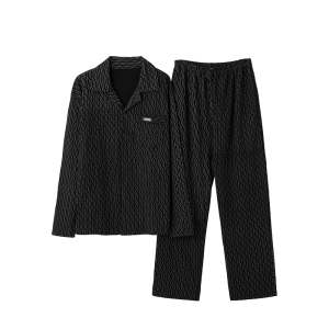 Áo ngủ nam MiiOW tay dài bằng cotton rộng rãi cỡ lớn