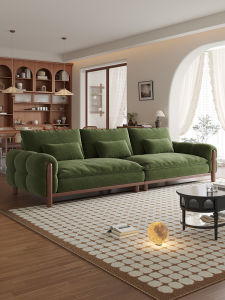 Vintage French Oak Fabric Sofa