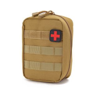 Tactical MOLLE IFAK Medical Pouch Durable Nylon First Aid Bag with Quick Access Zipper for Hunting Camping