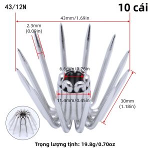Móc Câu Mực Bằng Thép Không Gỉ Cao Cấp Kiểu Hiện Đại Thiết Kế Đa Điểm Sắc Bén Dụng Cụ Câu Cá Biển Đá.
