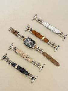 Uhada New Chinese Style Beaded Leather Smart Watch Band Compatible with Huawei Fit3 And Fit4 Sports Fitness Tracker Wristbands