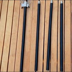 เสาแขวนตะเกียง แขวนไฟ  แบบปักลงดิน ประกอบและถอดเก็บง่าย ขนาดพกพา น้ำหนักเบา พร้อมถุงเก็บอย่างดี