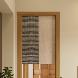 XIZUO | No-Drill Japanese Wabi-sabi Style Room Divider Door Curtain