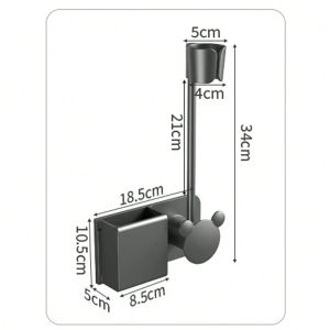 Adjustable Hair Dryer Holder Bathroom Wall Mounted No Punching Multifunctional Hair Dryer Storage Rack Organizer Toilet Cradle