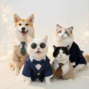 พร้อมส่ง ชุดสูทหมาแมว ชุดออกงานแต่งงาน ชุดทักซิโด้สุนัข/แมวเล็ก สุนัขพันธ์ใหญ่ มีทั้งแบบ โบว์/เนคไท
