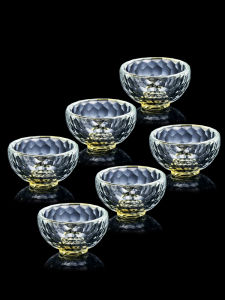 Weilong Thickened Crystal Glass Small Tea Cup for Gongfu Tea Drinking Home Use Tea Making Cups Heat Resistant Crystal Cups