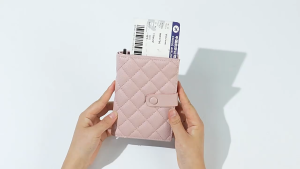 MOUSSON กระเป๋าใส่พาสปอร์ตสำหรับผู้หญิง แบบบางเบา จัดเก็บได้หลายอย่าง มีช่องใส่บัตรและปากกา