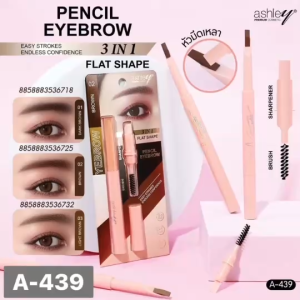 A-439 ดินสอเขียนคิ้ว แอชลี่ย์ Ashley 3 in 1 Flat Shape Eyebrow Pencil