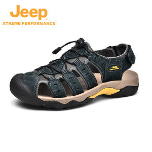 Jeep | Jeep Mens Hiking Sandals Summer Slip-On Beach Shoes Anti-Slip Water Shoes Sport Trekking Shoes Breathable Comfortable Lightweight