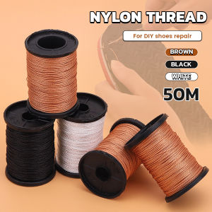 Digeo 50m Nylon Thread Durable Flat Hand Stitching Handicraft Cord Width 0.6mm