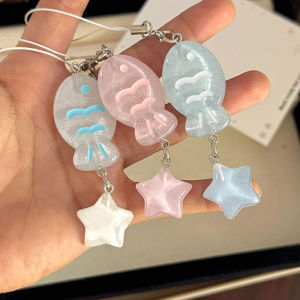🔥Sparkling Taiyaki Key Chain Best Friend Couple Backpack Pendant Versatile Fish Star Key Chain LovelylifeFu👍