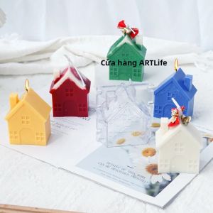 Ngôi Nhà Mô Đun Nến Bộ 3D Biệt Thự Bằng Gỗ Nghệ Thuật Nhựa Acrylic Nến Bộ Dụng Cụ Trang Trí Giáng Sinh Và Quà Tặng