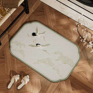 New Chinese Style Bathroom Entrance Door Mat Quick Dry Anti Slip Silicon Dendroid Mat Toilet Household Floor Rug Mat