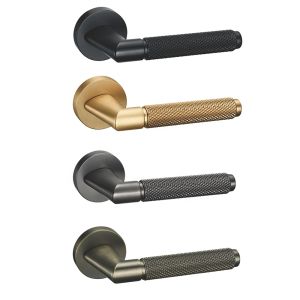 Viladepot Privacy Door Handle Knurled Handle Lever Bedroom Bathroom Passage Door Lock Without Lock Cylinder