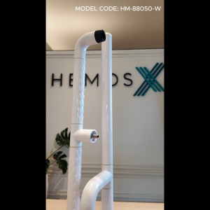 HEMOS BATHROOM 600 X 700MM NYLON STEEL FREE STANDING T-SHAPE GRAB BAR PEMEGANG TANDAS HM-88050-W