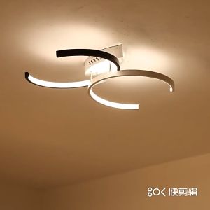TOMAX 70cm Dual-C LED Ceiling Light – Modern Dimmable Fixture for Bedroom Living Room Study Office & Cloakroom | Remote Control + 1-Year Warranty