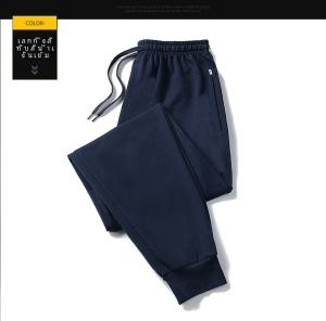 กางเกงกีฬาผู้ชาย ทรงหลวม ทรงตรง หนา ขนแกะ กางเกงขายาวลำลอง ฤดูใบไม้ร่วง/ฤดูหนาว กางเกงขายาวลำลอง ทรงหลวม ทรงตรง