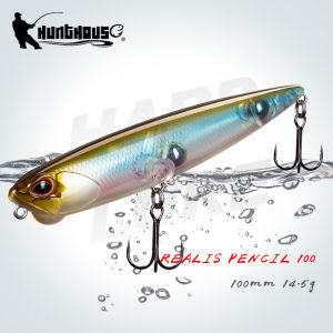 Hunthouse REALIS PENCIL 100mm/14.5g Topwater Floating Fishing Lure Swim Crankbait Whopper Pesca Artificial Bait Stickbait LW510