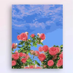 Kayou | Acrylic Paint By Numbers flower Painting By Numbers on Canvas Coloring By Number for Adults Paint Digital Art