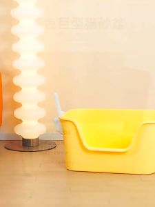 กระบะทรายแมว - ประเภทเปิด รั้วสูง แข็งแรง วัสดุ PP - ขนาดใหญ่