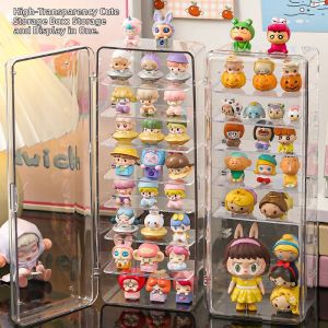 Transparent Dust-proof Multi-level Storage Box Organizer for Figurines and Collectibles