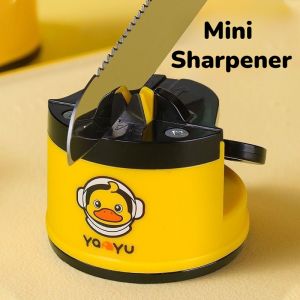Knife Sharpener Portable Duck Suction Cup Knife Sharpener Kitchen Quick Whetstone Mini Sharpening Tool