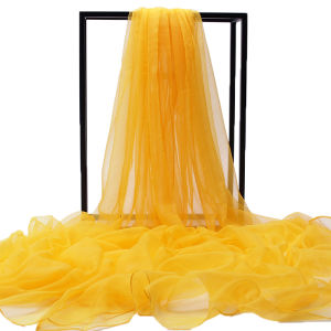 XUANXUAN | Fashionable Thin Silk Scarf Womens Spring Autumn Winter Vacation Beach Shawl Multi-Functional Chiffon Pure Color Korean Style