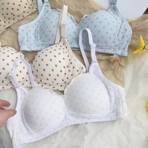 Áo ngực nữ không gọng - Áo lót mút mỏng thông khí nữ sinh chấm bi mềm mịn xinh xắn Shop68 A361