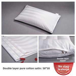 Pillowcase Liner Cover Zipper Pure Cotton Double Layer Pillow Case Kids Buckwheat Husk Pure Cotton Single Pillow Insert Inner Pillow Case
