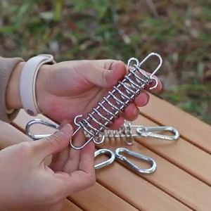 15 Chiếc Lều Dây Gió Kẹp Bộ Thép Cao Cấp Lò Xo Móc Dành Cho Cắm Trại Ngoài Trời Tấm Che Nắng Lều Cố Định Carabiners