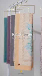 𝐃𝐀𝐅𝐀𝐍𝐘𝐀 - Raisel Series Jilbab Motif Floral Kerudung Segi Empat Hijab Scarf bahan Voal Laser Cut
