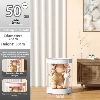 Transparent Doll Storage Tube Childrens Toy Organizer Plush Toys Zipper Version Dollhouse Decorations And Storage Solution