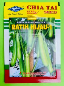 Benih Terong RATIH HIJAU kemasan 10gram dari Cap Kapal Terbang MANTAB