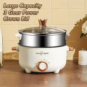 [COD] 4.5L Electric Cooker Multi Cooker Two Layer Rice Cooker With Steamer Hot Pot Non-stick Electric Wok Electric Frying Pan
