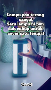 【24H SHIP】2000W Portable Solar LED Lantern USB & Solar Dual Charge 360° Waterproof Emergency Camping Lampu Kemah