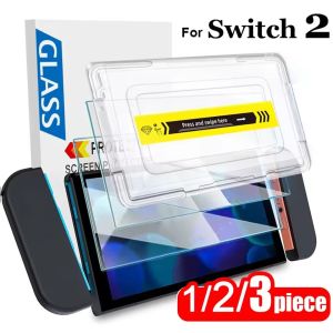 3Pcs Easy Installation Screen Protector for Nintendo Switch 2 Game Console Protector HD Tempered Glass Anti-Scratch Films for Switch2